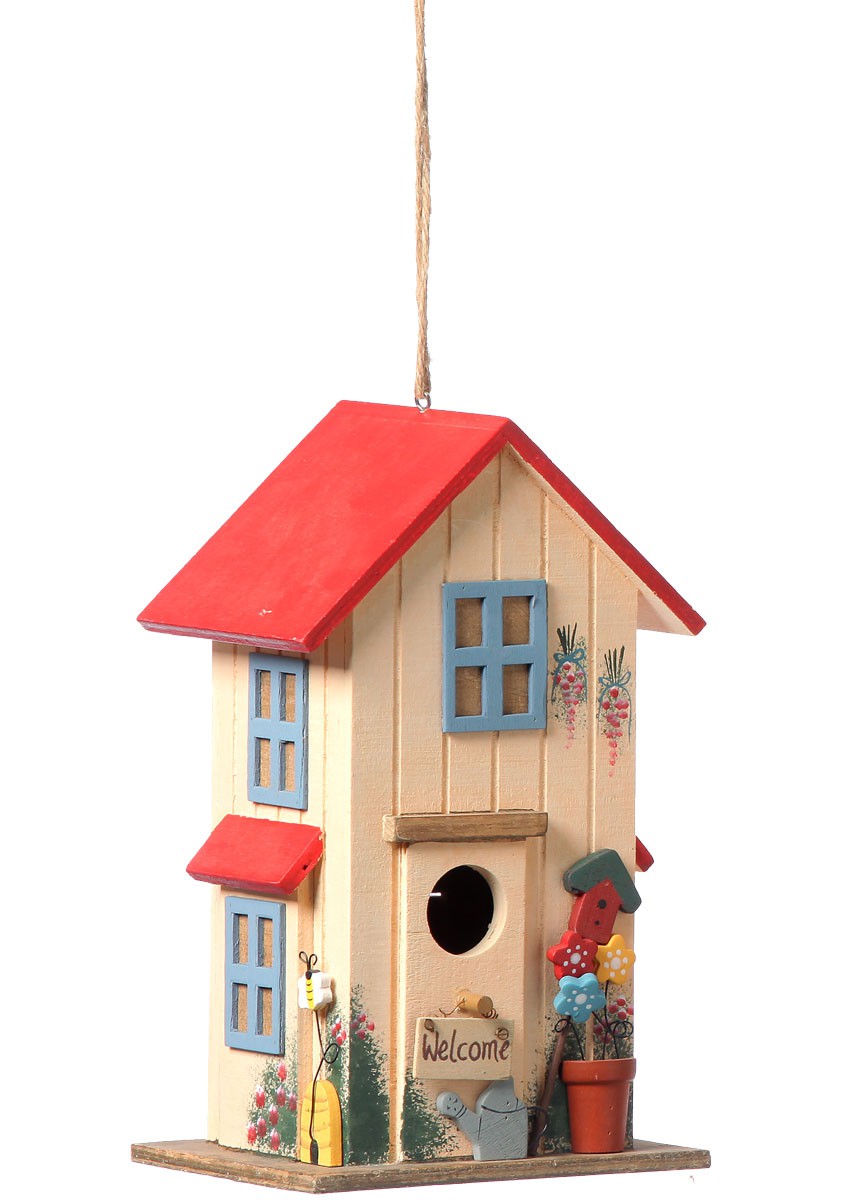 Vogelhaus "Welcome" Shabby Landhaus Deko- Nistkasten ...