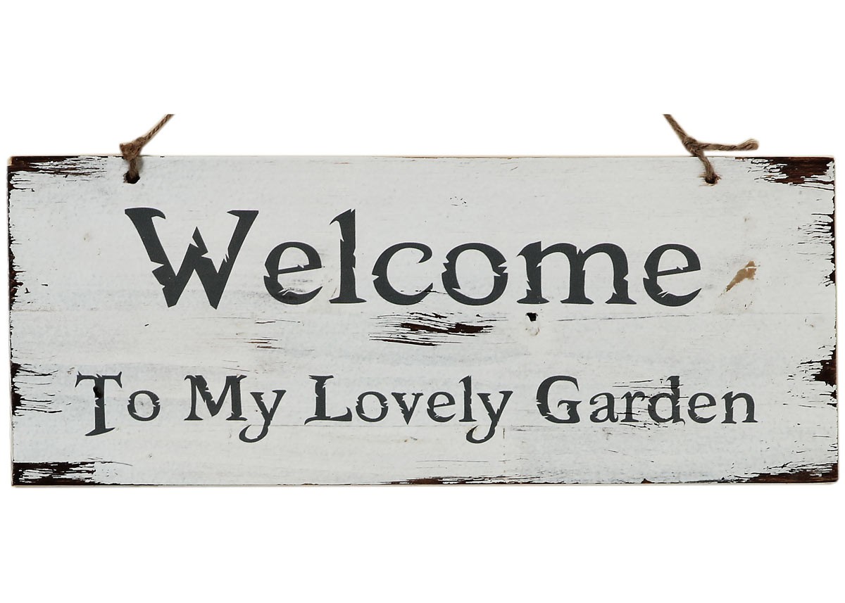 Holzschild to my Garden&quot; mit Garten Spruch Shabby